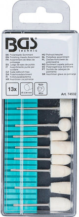 POLISHING HEADS ASSORTMENT | 13 PCS. (74532)