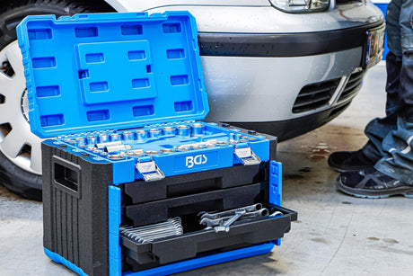 SOCKET SET HEXAGON | 6.3 MM (1/4") / 10 MM (3/8") / 12.5 MM (1/2") | METRIC AND INCH SIZES | 300 PCS. (74000)
