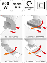 OSCILLATING MULTITOOL 500W (YT-82223)