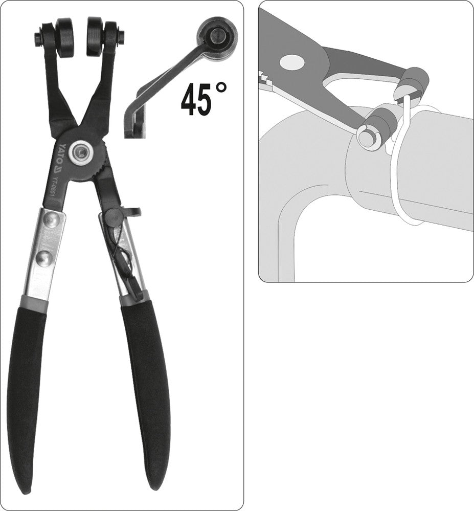 HOSE CLAMP BENT PLIERS (YT-0651)