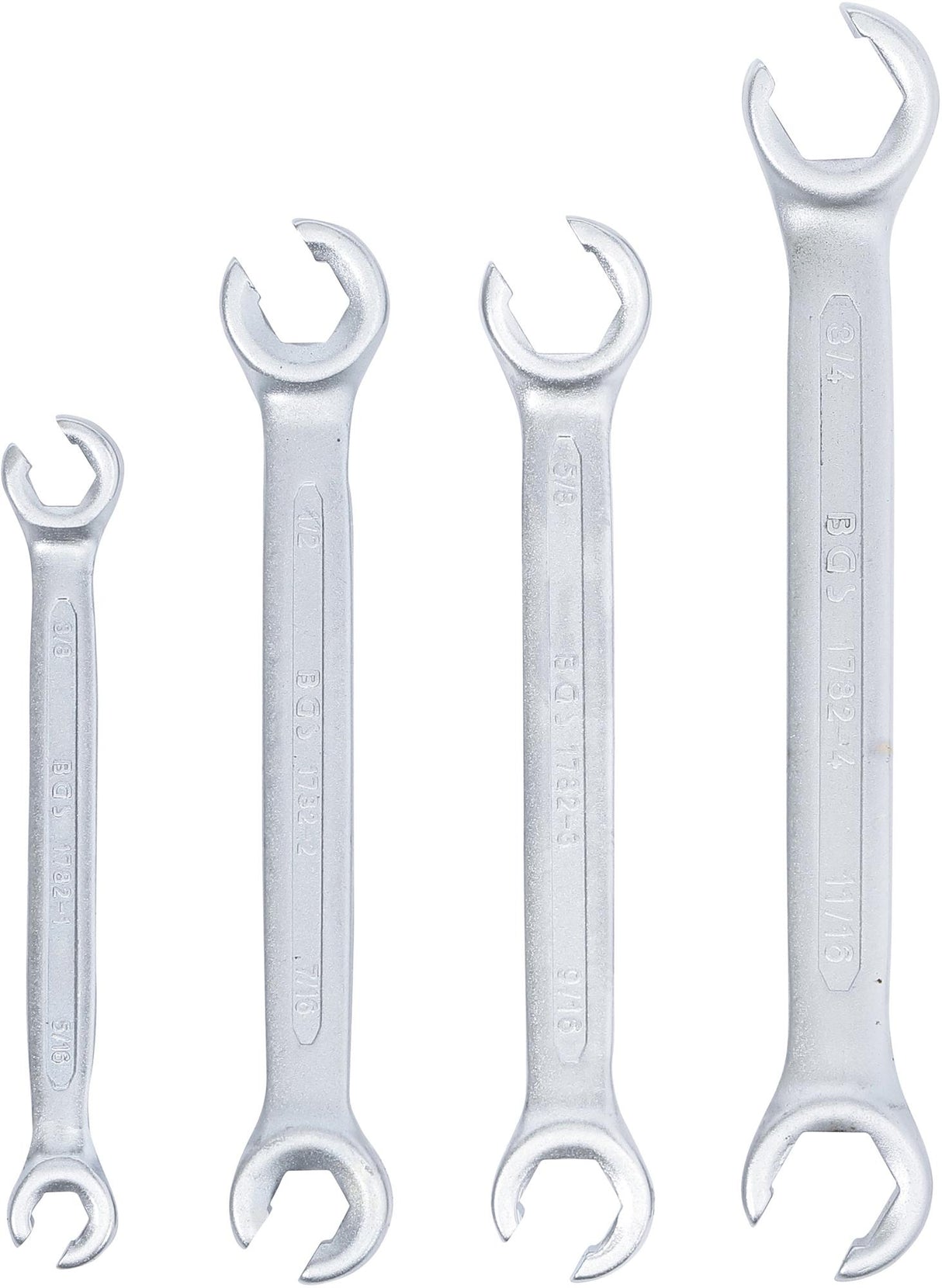DOUBLE RING SPANNER SET, OPEN TYPE | INCH SIZES | 4 PCS. (1782)