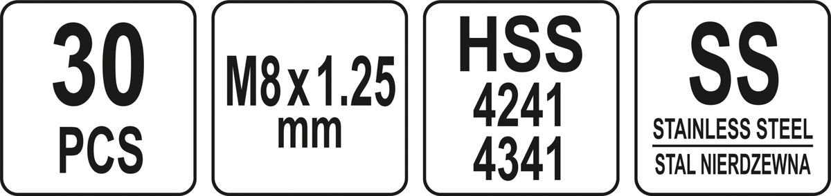 THREAD REPAIR SET M8X1,25 (YT-17633)