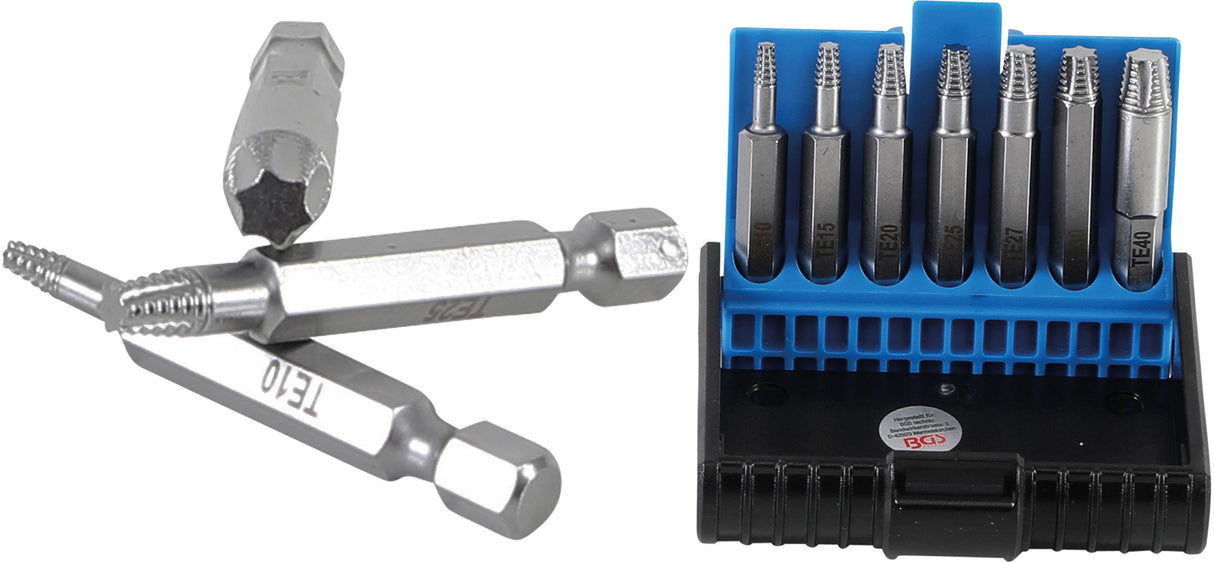 SCREW EXTRACTOR SET | FOR DAMAGED T-STAR (FOR TORX) T10 - T40 | 7 PCS. (5284)