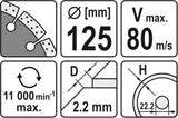 DIAMOND BLADE SEGMENTED - HS 125 (YT-6003)