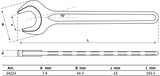 SINGLE OPEN END SPANNER | DIN 894 | 23 MM (34223)