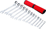 RATCHET COMBINATION WRENCH SET | FLEXIBLE HEADS | 8 - 32 MM | 13 PCS. (30012)