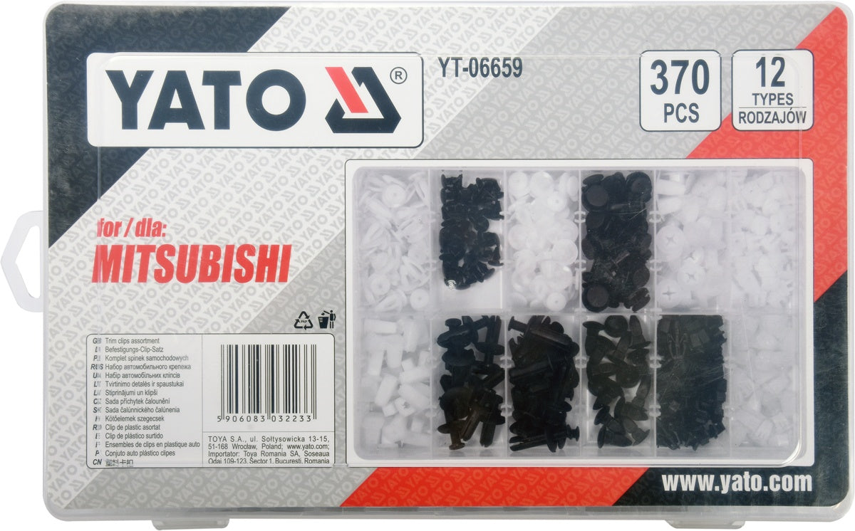 TRIM CLIPS ASSORTMENT MITSUBISHI 370 PCS (YT-06659)