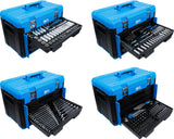 SOCKET SET HEXAGON | 6.3 MM (1/4") / 10 MM (3/8") / 12.5 MM (1/2") | METRIC AND INCH SIZES | 300 PCS. (74000)