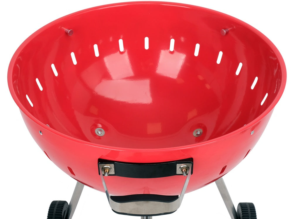 CHARCOAL BBQ, ROUNDED, 54CM RED (YG-20304)