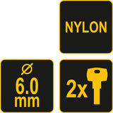 SAFETY PADLOCK WITH NYLON ISOLATED BODY (77100)