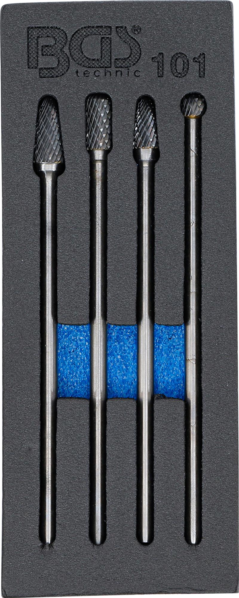 HSS MILLING CUTTER SET, EXTRA LONG | 4 PCS. (101)