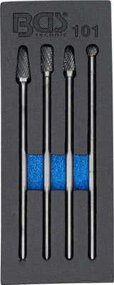 HSS MILLING CUTTER SET, EXTRA LONG | 4 PCS. (101)