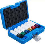PROTECTIVE IMPACT SOCKET SET | 12.5 MM (1/2") DRIVE | 15 / 17 / 19 / 21 / 22 MM / MS17 | 6 PCS. (7307)