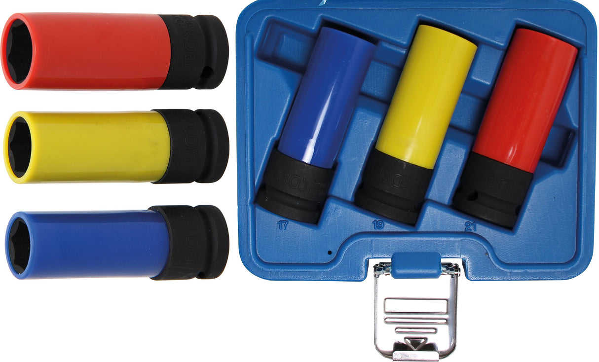PROTECTIVE IMPACT SOCKET SET | 12.5 MM (1/2") DRIVE | 17 / 19 / 21 MM | 3 PCS. (7300)