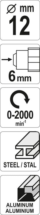 ROTARY FILE FOR METAL 12MM (YT-61702)