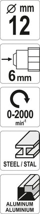 ROTARY FILE FOR METAL 12MM (YT-61702)