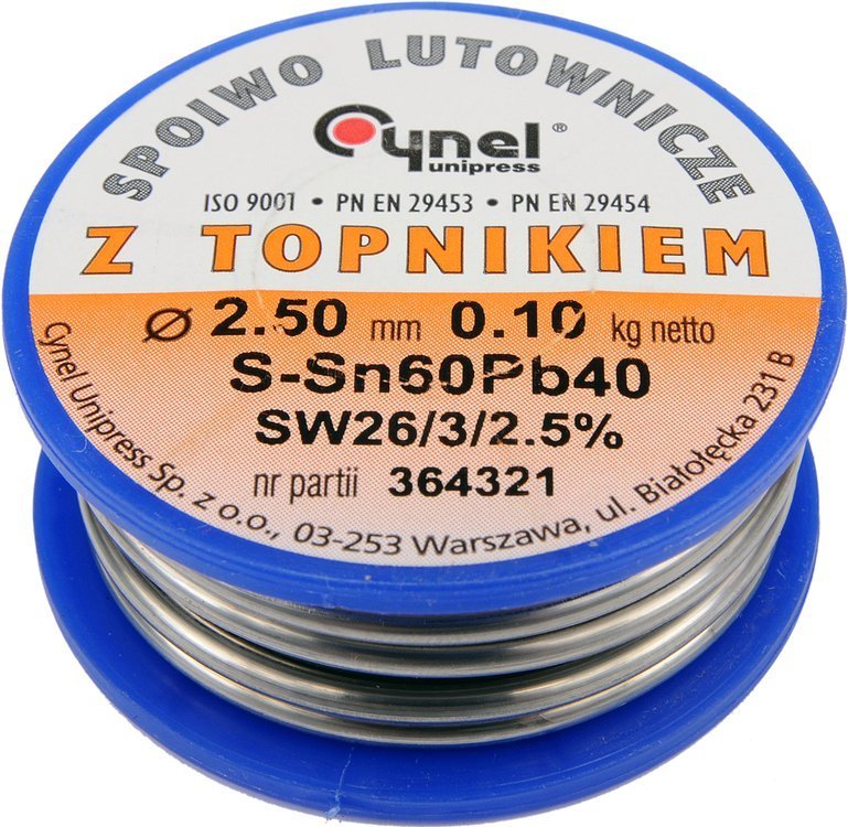 SOLDER SN60PB40 2.5MM 100G (76822)