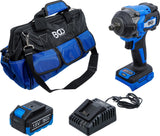 CORDLESS IMPACT WRENCH SET | BRUSHLESS | 550 NM | 18 V | WITH RECHARGEABLE BATTERY AND QUICK CHARGER (7390)