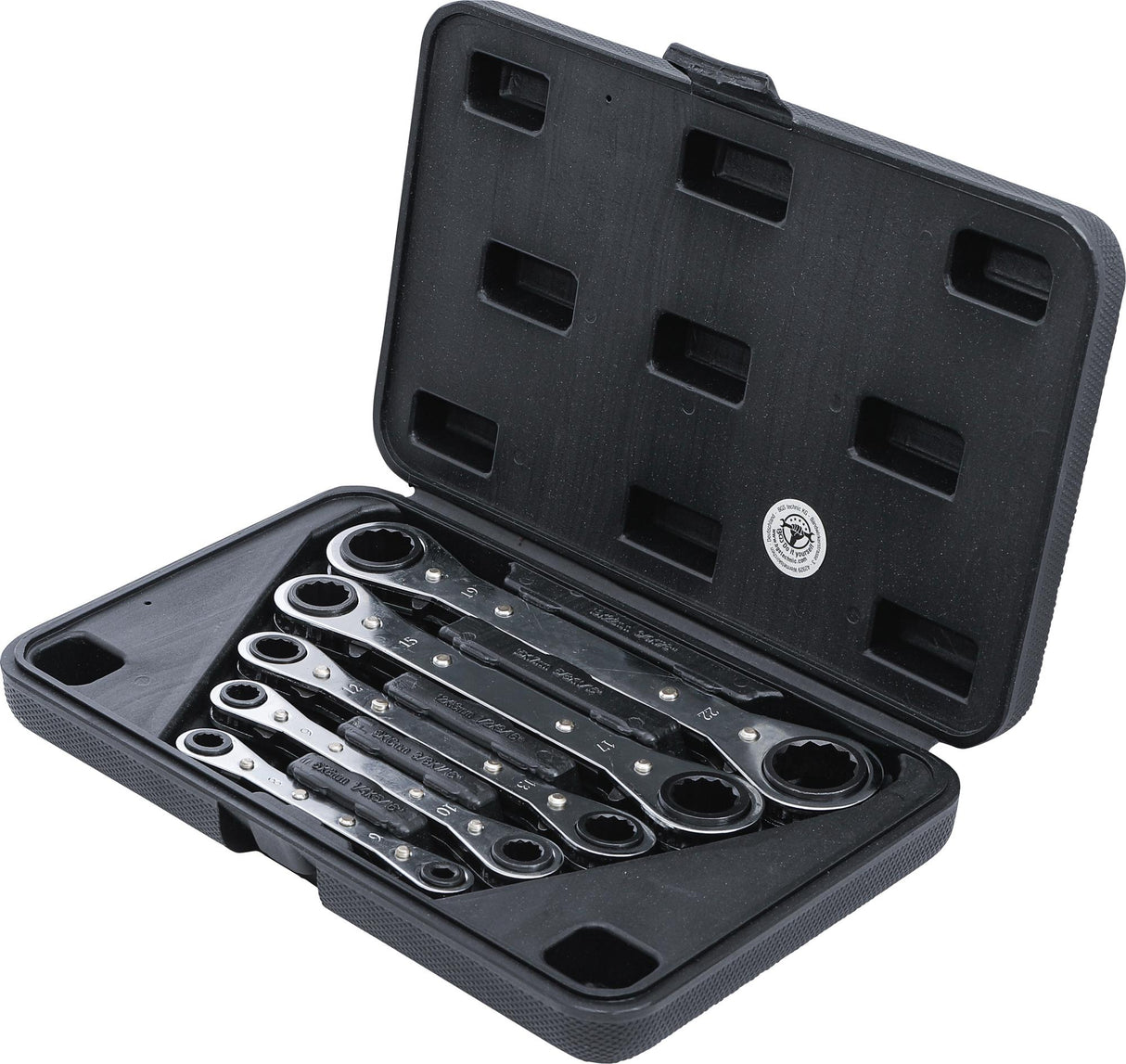 DOUBLE ENDED RATCHET WRENCH SET, STRAIGHT, REVERSIBLE | 6 X 8-19 X 22 MM | 5 PCS. (1450)