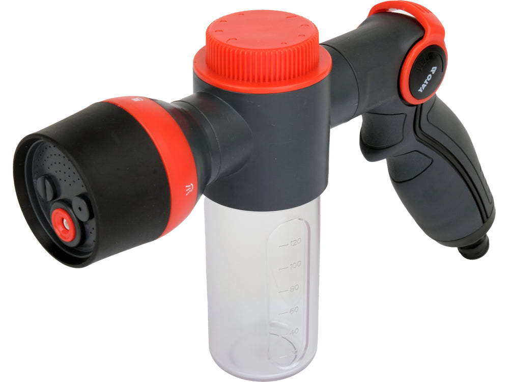 WATER HOSE SPRAY GUN WITH 4 FUNCTIONS AND DISPENSER | (YT-89512)