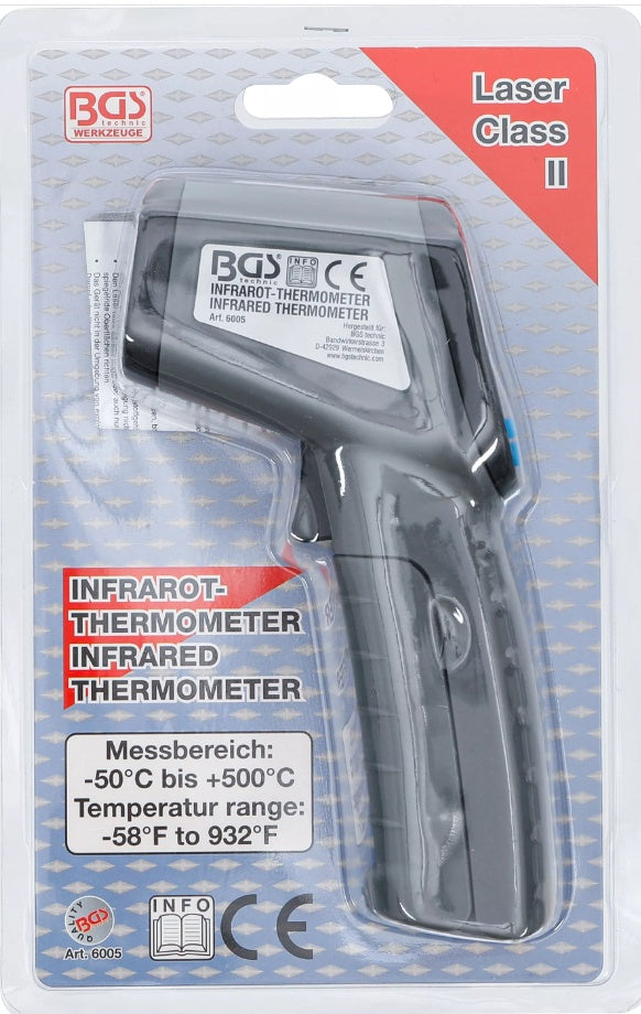 DIGITAL LASER THERMOMETER | -50 °C TO +500 °C (6005)