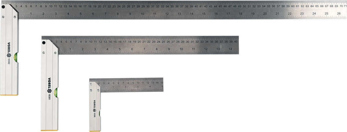 TRY SQUARES SET 3 PCS 150 /400 /700 MM (18390)