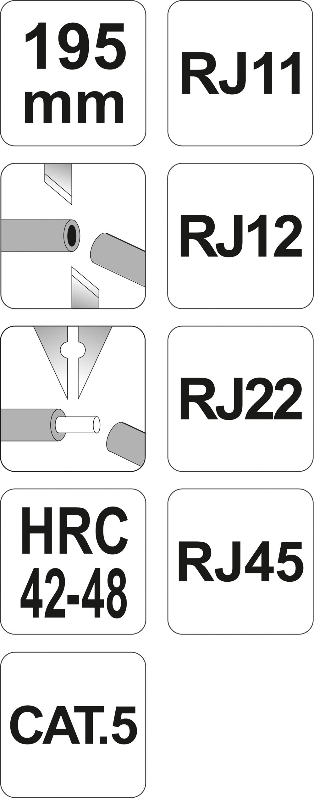 PLIERS FOR CONNECTORS 4P-6P-8P (YT-2244)