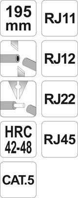 PLIERS FOR CONNECTORS 4P-6P-8P (YT-2244)