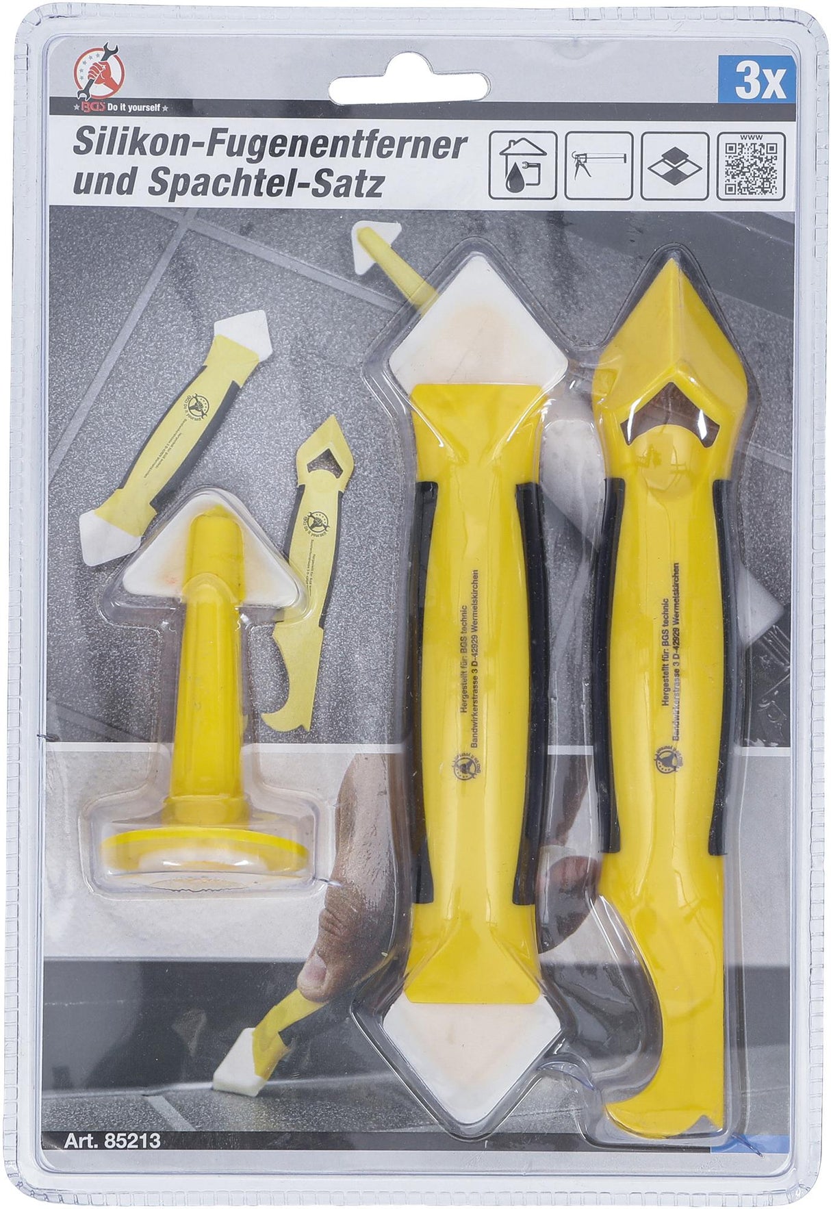 SILICONE TROWEL AND SCRAPER SET | 3 PCS. (85213)