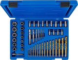 SCREW AND NUT EXTRACTOR SET WITH LEFT CUTTING DRILL SET | 2 - 18 MM | 49 PCS. (70329)
