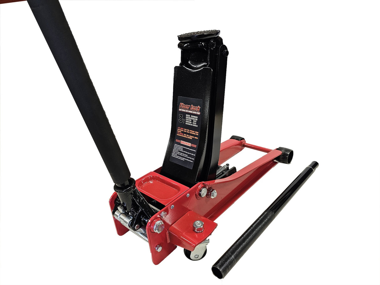 LOWERED JACK WITH WHEELS | DOUBLE PISTON | QUICK LIFTING | 75- 500 MM | 3.0 T (LFJ3D)