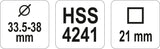 ADJUSTABLE HAND REAMER HSS 33.5-38MM (YT-28965)