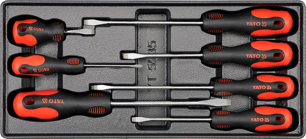PVC TRAY WITH 7PCS SLOTTED SCREWDRIVERS (YT-5535)