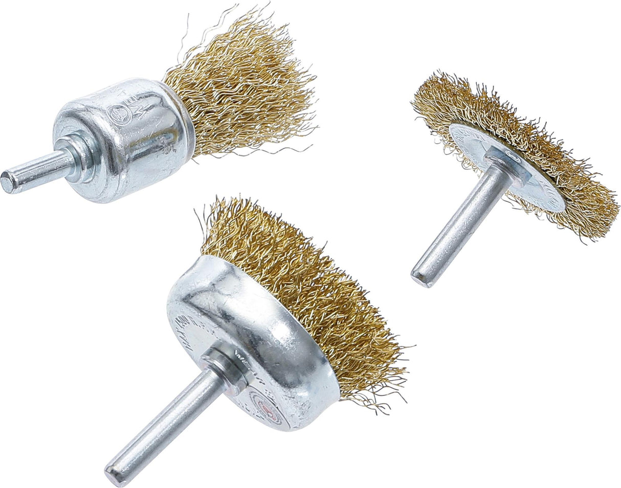STEEL WIRE BRUSH SET | Ø 25 - 50 MM | 3 PCS. (50903)