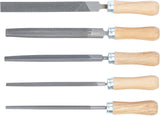 FILE SET | WOODEN HANDLE | 150 MM | 5 PCS. (50206)