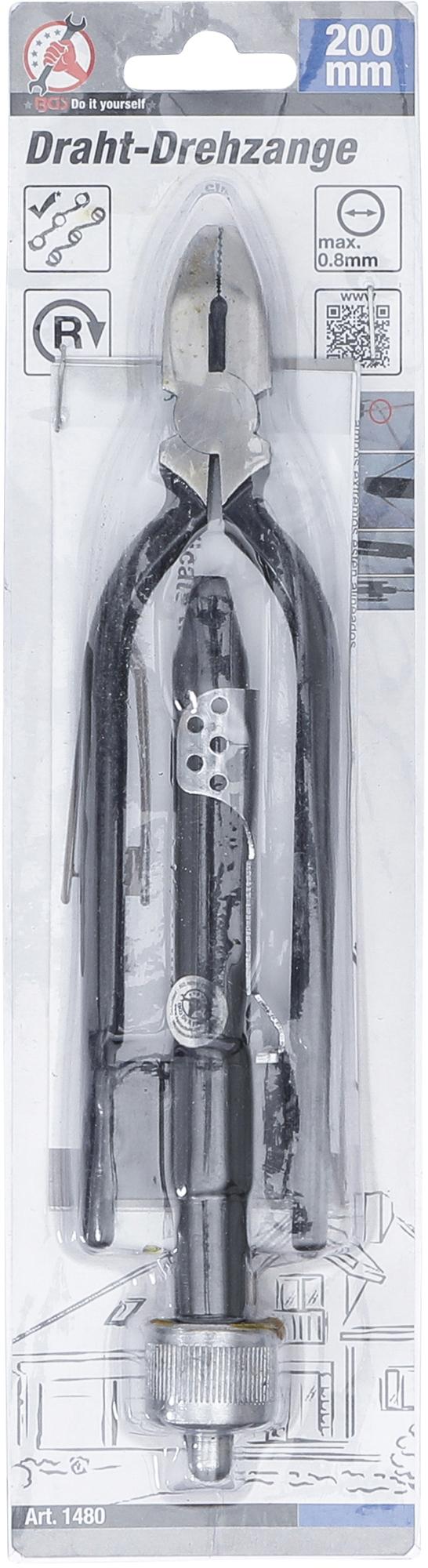 SPRING LOADED WIRE SPINNING PLIERS | WITH SPRING | 200 MM (1480)