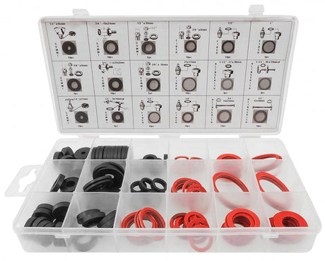 SEALING / PLUMBING RING ASSORTMENT | RUBBER AND FIBER | 141 PCS. (SK01115)