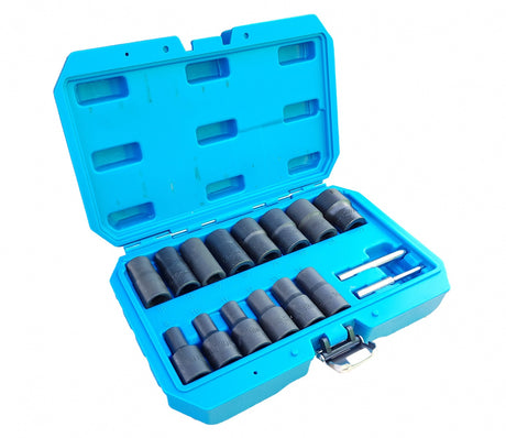 SPECIAL SOCKET SET / SCREW EXTRACTORS | 12.5 MM (1/2") | 8 - 27 MM | 16 PCS. (SK2016185)