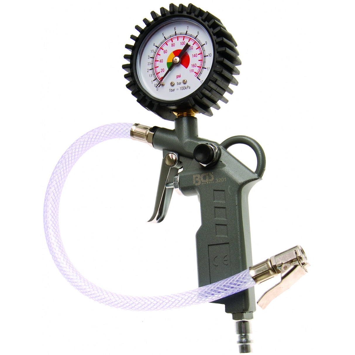 PISTOL-GRIP AIR INFLATOR | 0 - 8 BAR (3201)