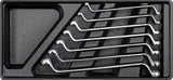 PVC TRAY WITH 7PCS RING SPANNERS 6-19 (YT-5533)