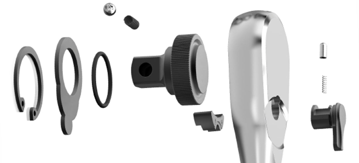 RATCHET HANDLE FOR SOCKETS | DUSTPROOF | 90T | 12.5 MM (1/2") (DRH12)