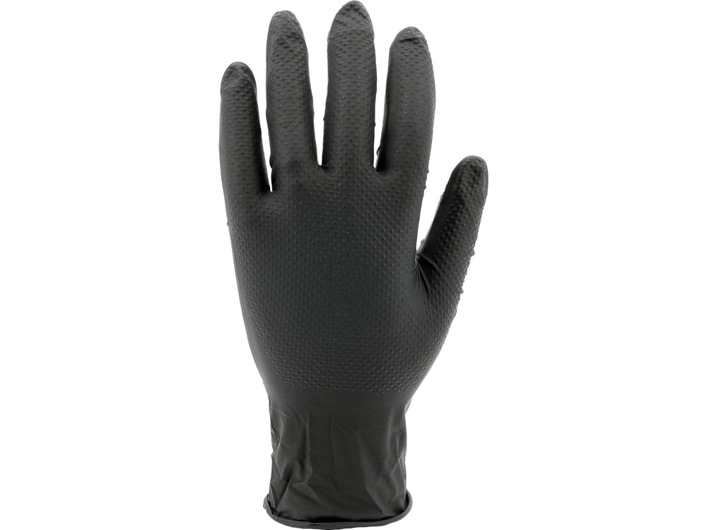 DISPOSABLE NITRILE GLOVES WITH DIAMOND TEXTURE | 50 PCS | SIZE XL (10) (YT-74743)