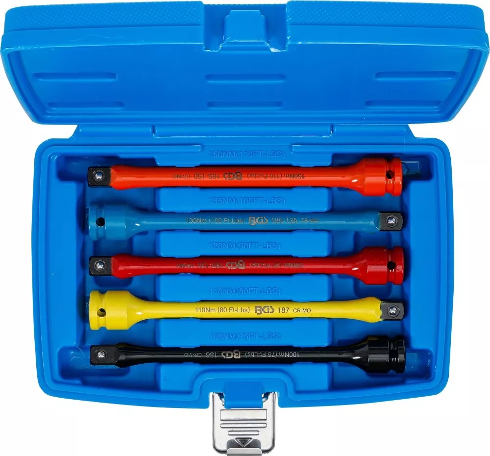 TORSION BAR SET | 12.5 MM (1/2") | 100 - 150 NM | 5 PCS. (185)