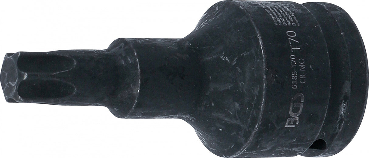 IMPACT BIT SOCKET | LENGTH 100 MM | 20 MM (3/4") DRIVE | T-STAR (FOR TORX) T70 (6185-T70)