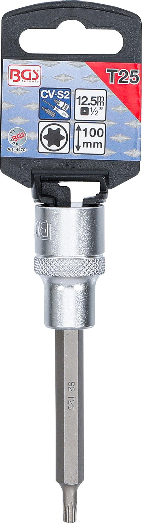 BIT SOCKET | LENGTH 100 MM | 12.5 MM (1/2") DRIVE | T-STAR (FOR TORX) T25 (4470)