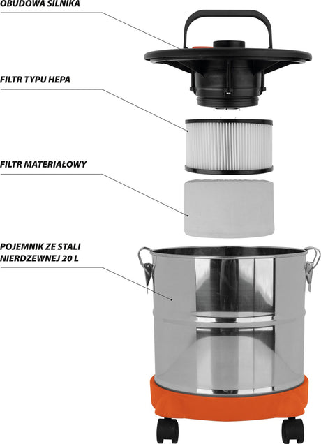 ASH CLEANER 20L 800W (78870)