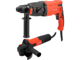 ROTARY HAMMER | SDS PLUS | 800W + ANGLE GRINDER 125 MM | 750 W | WITH CASE (YT-821200)