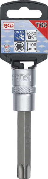 BIT SOCKET | LENGTH 100 MM | 12.5 MM (1/2") DRIVE | T-STAR (FOR TORX) T60 (4476)