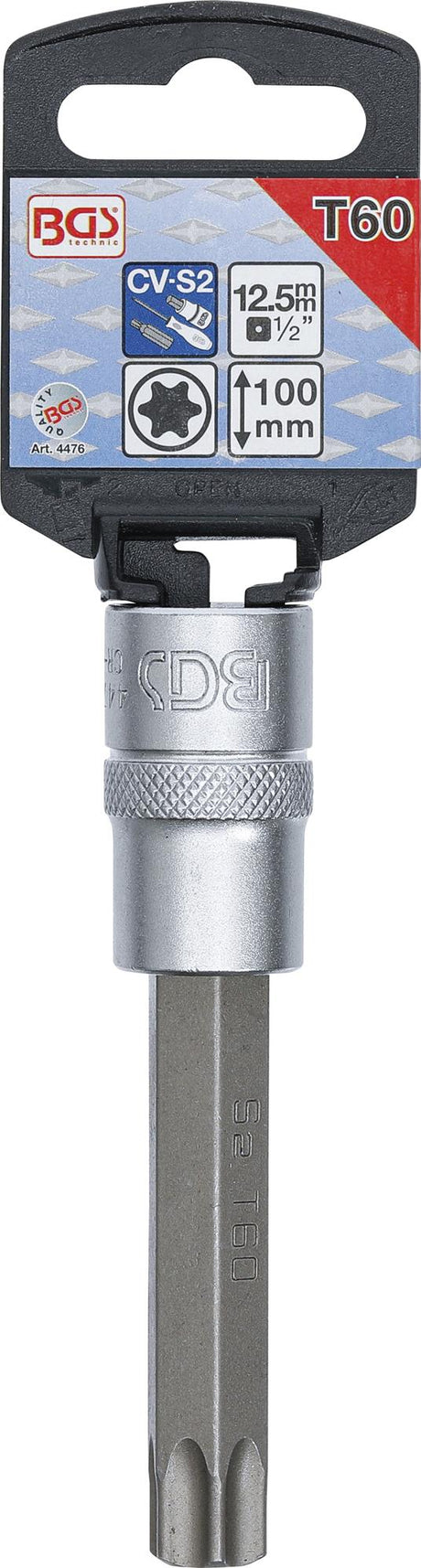 BIT SOCKET | LENGTH 100 MM | 12.5 MM (1/2") DRIVE | T-STAR (FOR TORX) T60 (4476)