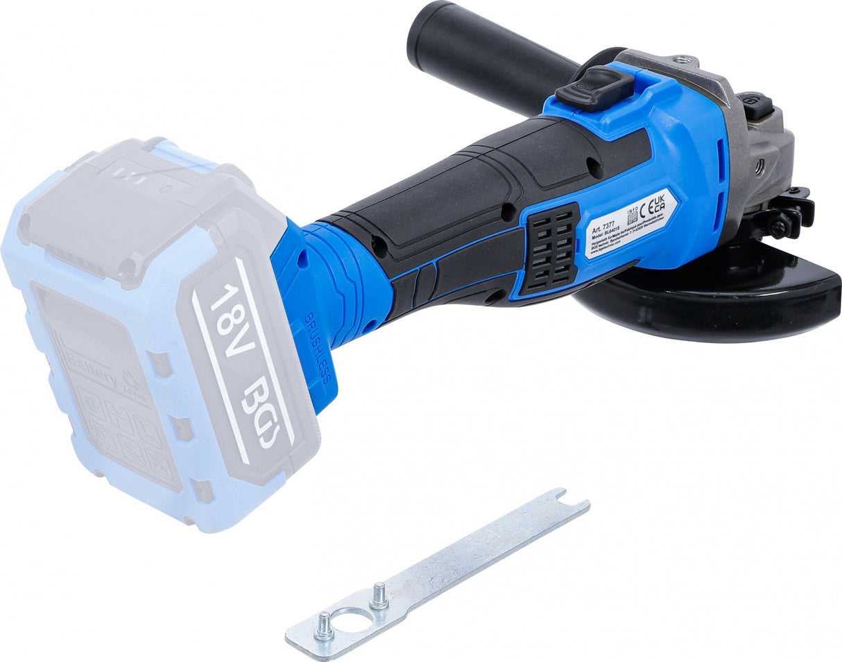 CORDLESS ANGLE GRINDER SET | BRUSHLESS | 18 V | WITH RECHARGEABLE BATTERY AND QUICK CHARGER (7396)